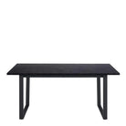 Amble Dining Table With Black Marble Effect Top & Black Legs - Price Crash Furniture
