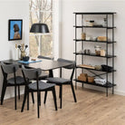 Angus Bookcase With 5 Shelves In Black - Price Crash Furniture
