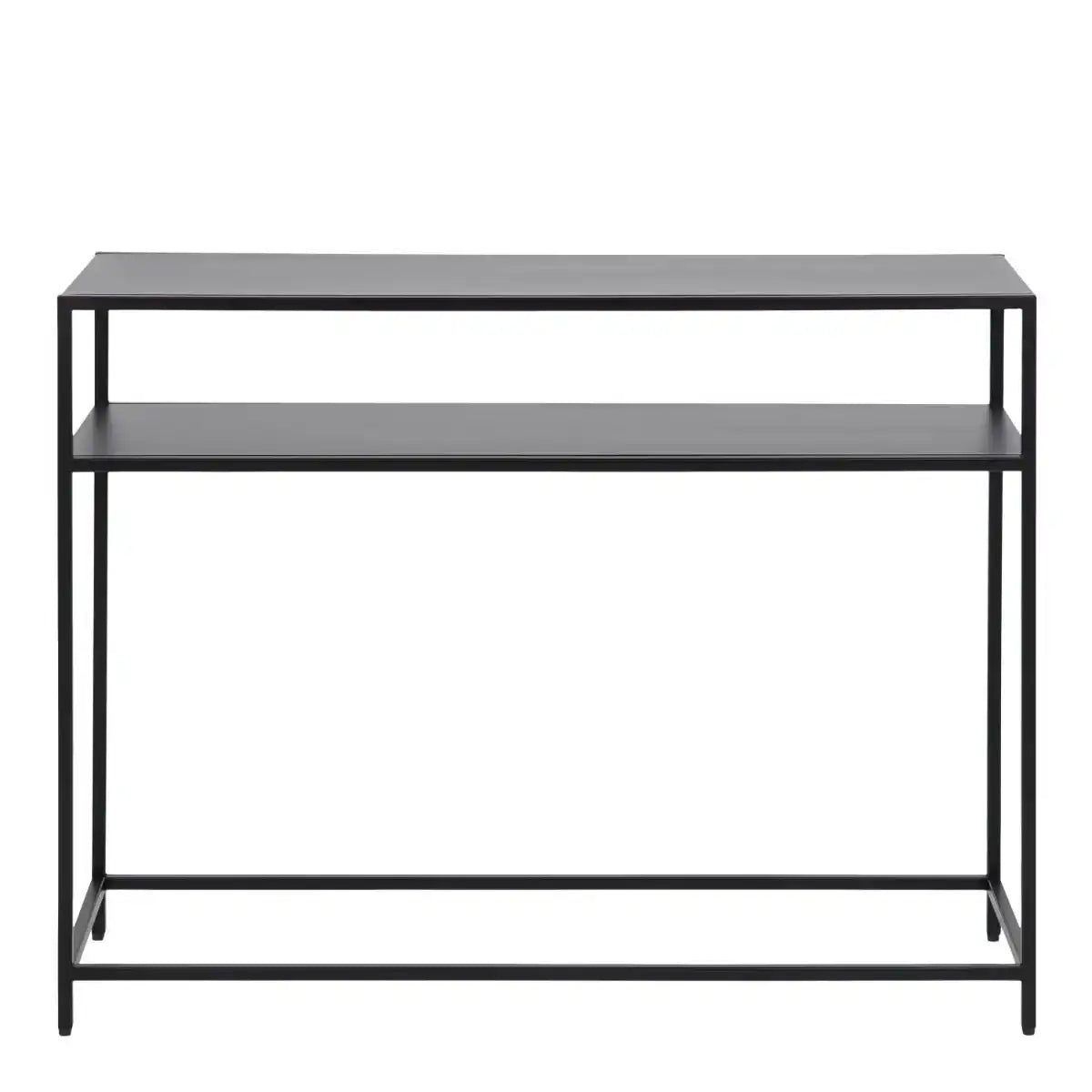 Newcastle Console Table With Open Shelf In Matt Black - Price Crash Furniture