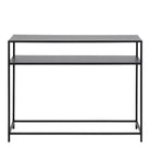 Newcastle Console Table With Open Shelf In Matt Black - Price Crash Furniture