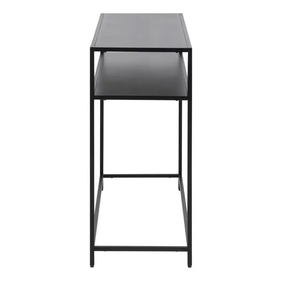 Newcastle Console Table With Open Shelf In Matt Black - Price Crash Furniture