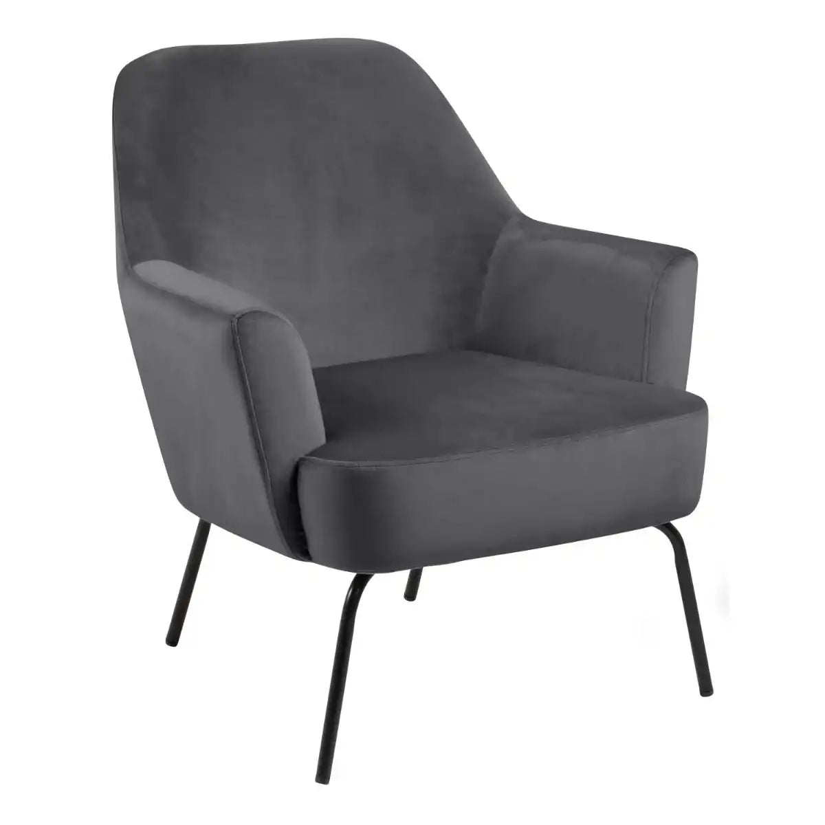 Melissa Lounge Accent Chair In Dark Grey - Price Crash Furniture