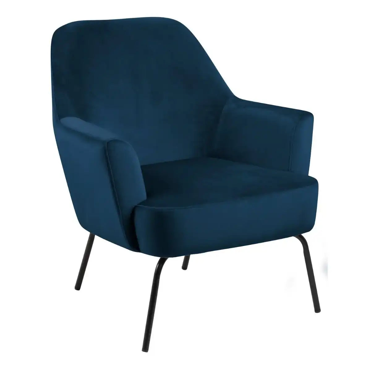 Melissa Lounge Accent Chair In Navy Blue - Price Crash Furniture