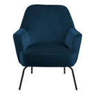 Melissa Lounge Accent Chair In Navy Blue - Price Crash Furniture