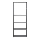 Newcastle Tall Bookcase With 5 Shelves In Matt Black - Price Crash Furniture