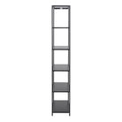 Newcastle Tall Bookcase With 5 Shelves In Matt Black - Price Crash Furniture