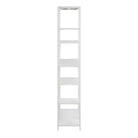 Newcastle Asymmetrical Bookcase With 6 Shelves In White - Price Crash Furniture