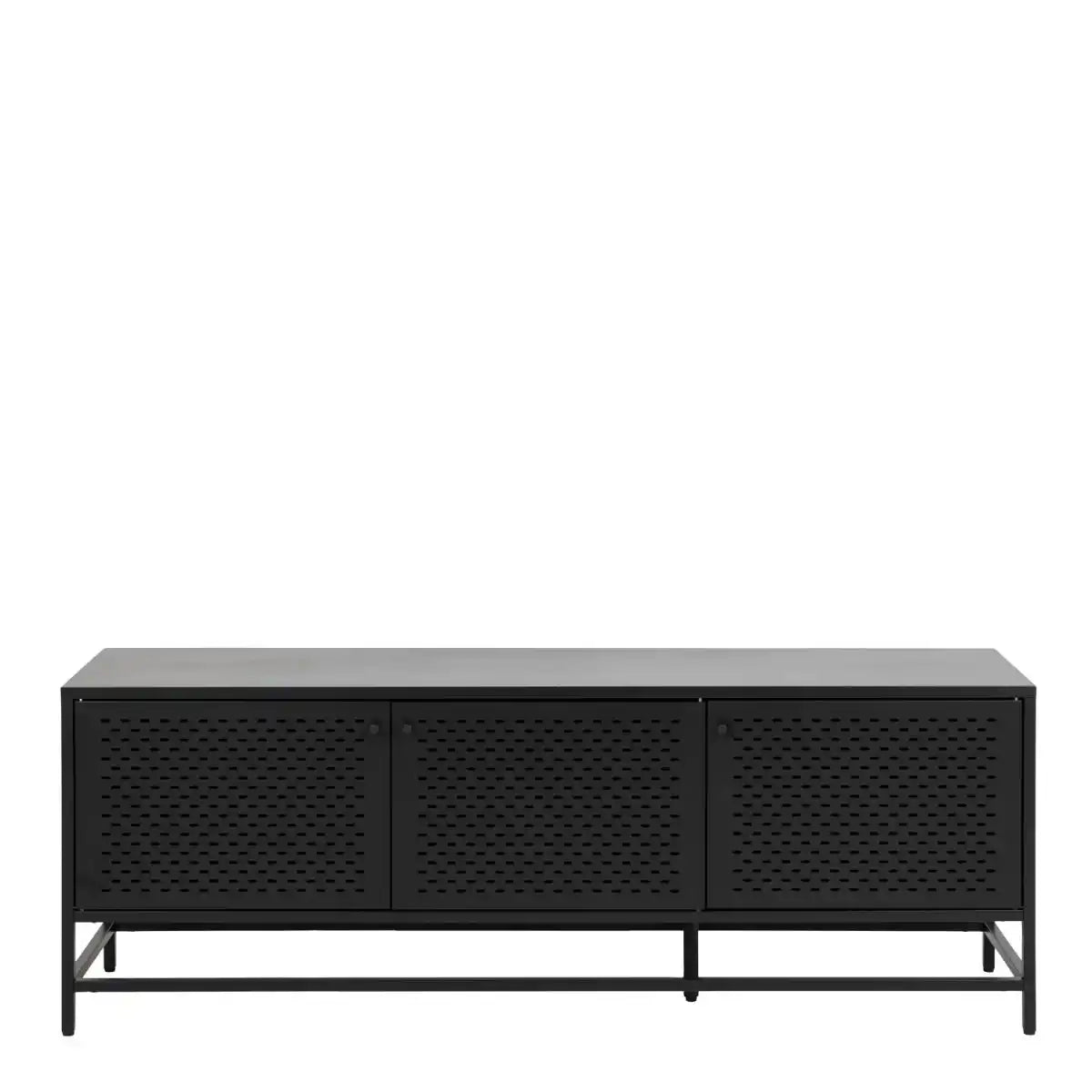 Newcastle 3 Door Sideboard In Matt Black In stock - Price Crash Furniture