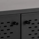 Newcastle 3 Door Raised Sideboard In Matt Black - Price Crash Furniture