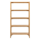 Braidwood Tall Bookcase With 4 Shelves In Oak - Price Crash Furniture