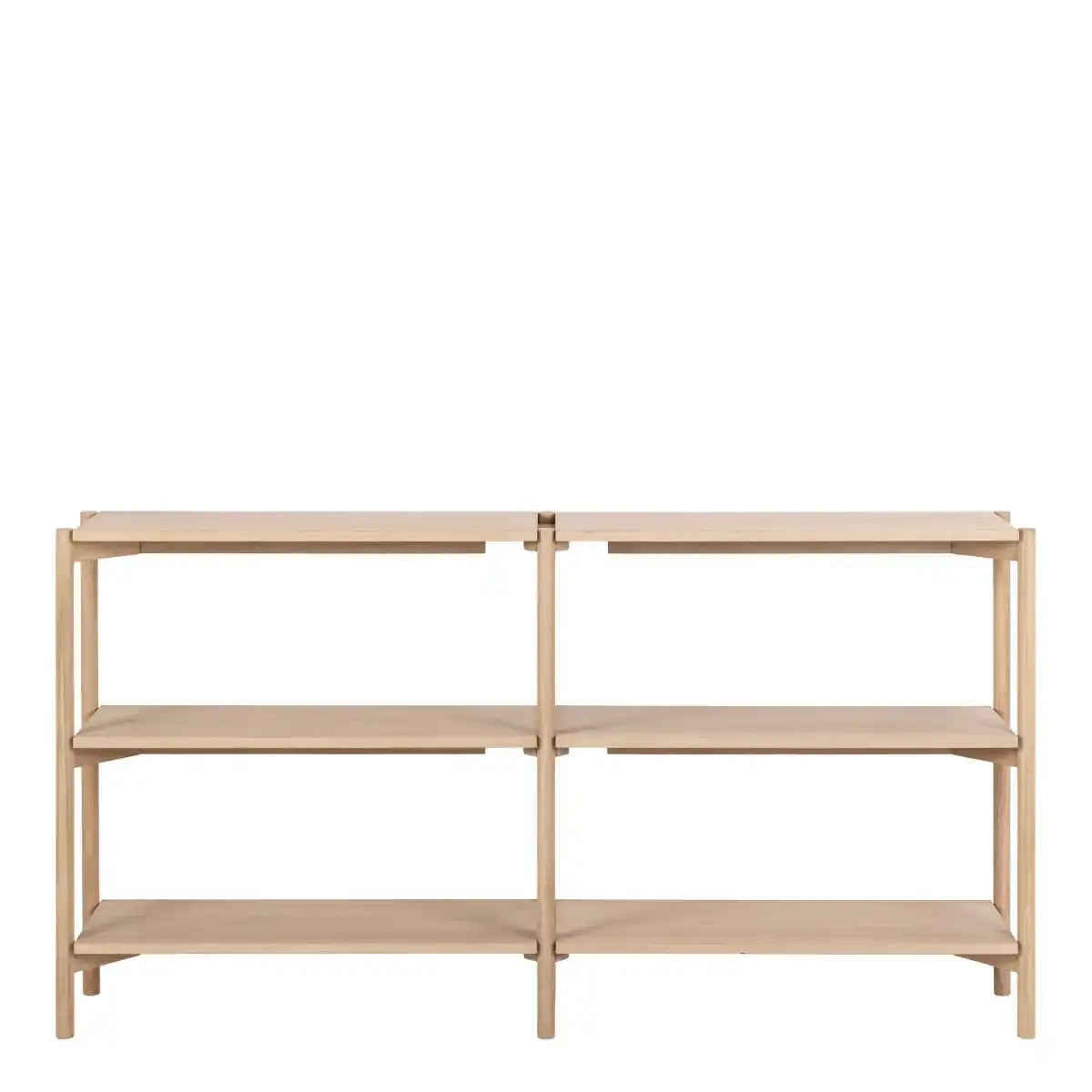 Braidwood Wide Bookcase With 4 Shelves In White - Price Crash Furniture
