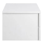 Avignon Floating Wall Mounted Bedside Table 2 Drawers White - Price Crash Furniture