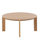 Maxime 90cm Round Coffee Table In Matt Oak - Price Crash Furniture