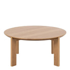 Maxime 90cm Round Coffee Table In Matt Oak - Price Crash Furniture