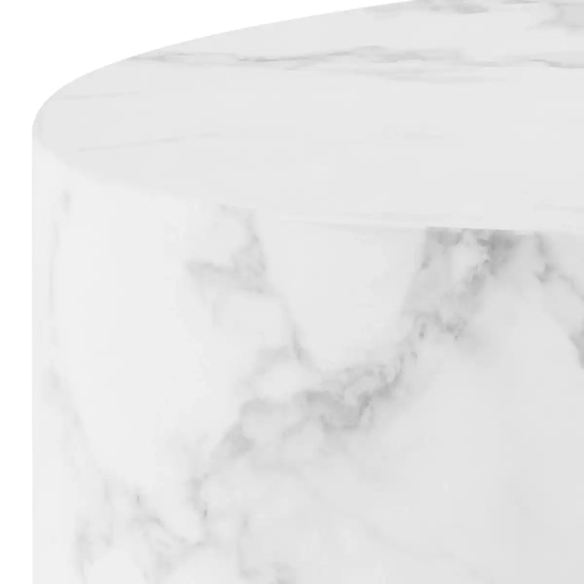 Mice Oval Coffee Table Set In White Marble Finish - Price Crash Furniture