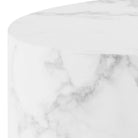 Mice Oval Coffee Table Set In White Marble Finish - Price Crash Furniture