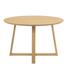 Malika 120cm Round Dining Table In Oak - Price Crash Furniture