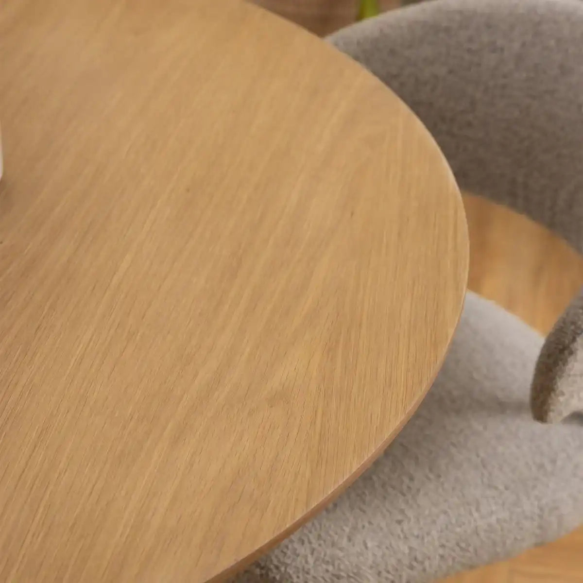 Malika 120cm Round Dining Table In Oak - Price Crash Furniture