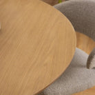 Malika 120cm Round Dining Table In Oak - Price Crash Furniture