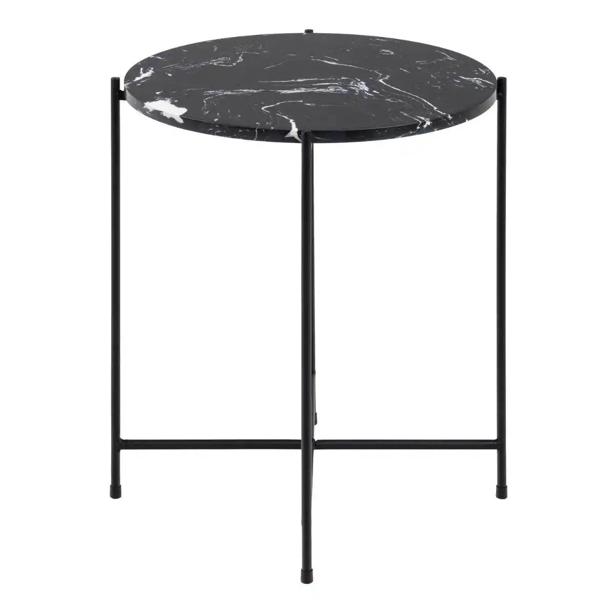 Avila Small Side Table With Black Marble Effect - Price Crash Furniture