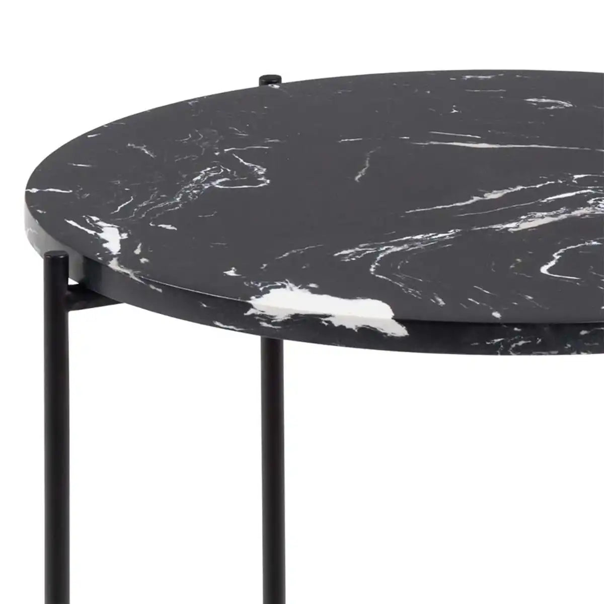 Avila Small Side Table With Black Marble Effect - Price Crash Furniture