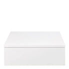 Avignon Floating Wall Mounted Square Bedside Table With 1 Drawer In White - Price Crash Furniture