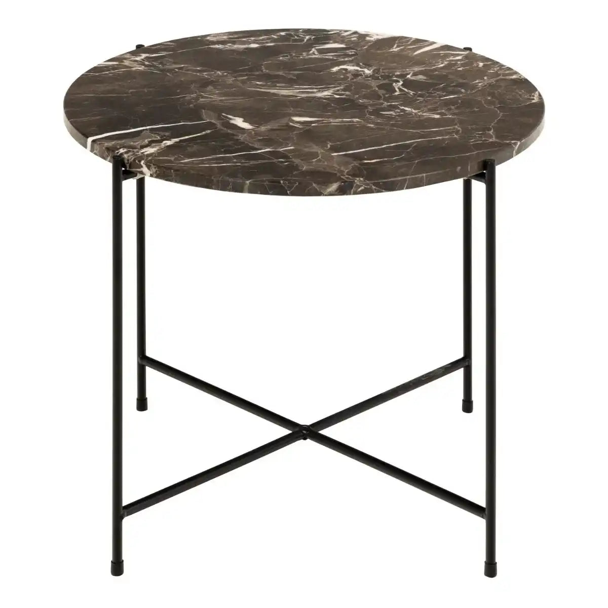 Avila Large Side Table With Brown Marble Effect - Price Crash Furniture