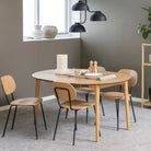 Amira Urban Bistro Style Dining Chair In Oak & Black (Set of 2) - Price Crash Furniture