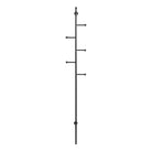 Aspen Modern Wall Mounted Coat Hanger In Black - Price Crash Furniture