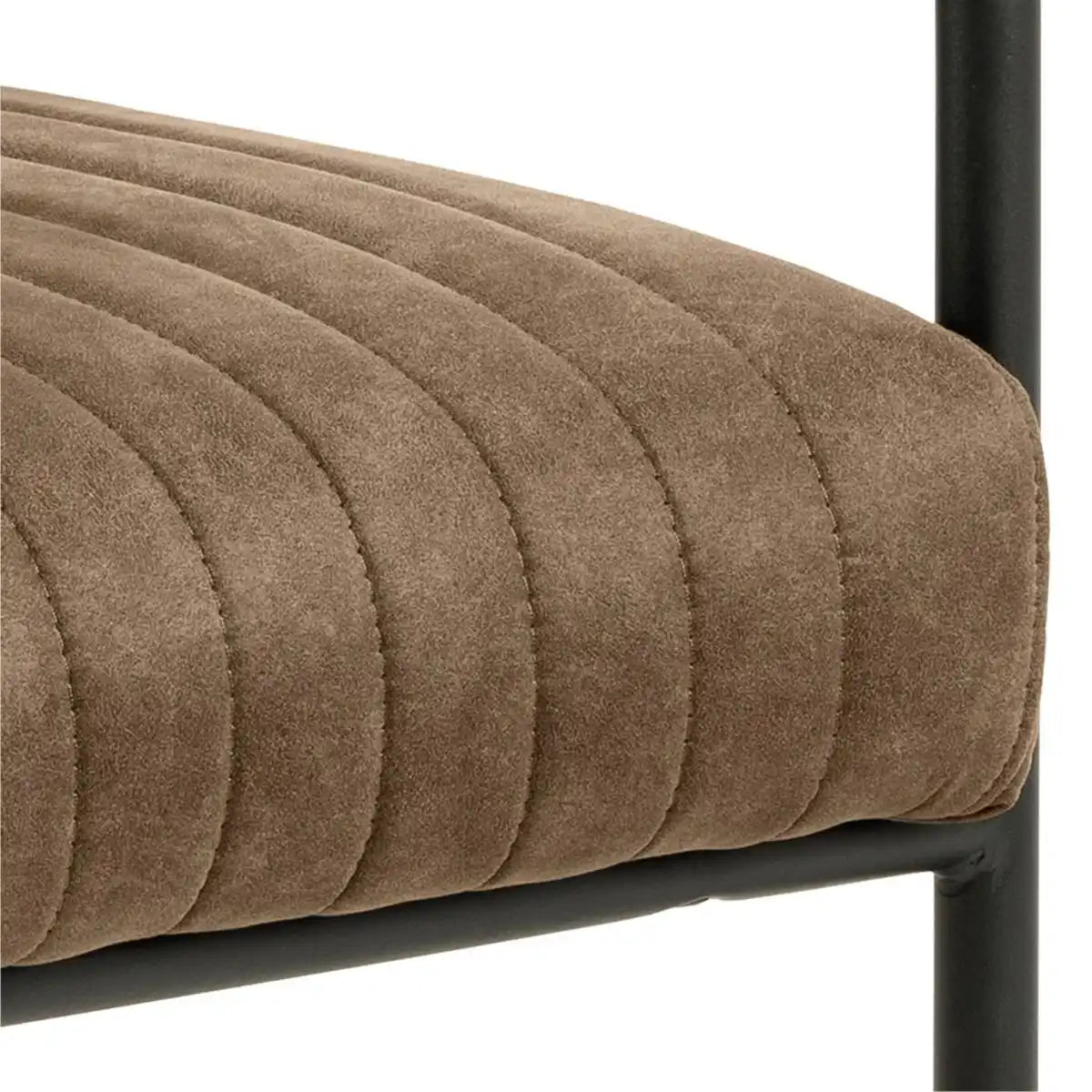 Adele Dining Chair In Light Brown Fabric Set Of 2 - Price Crash Furniture
