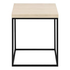 Barossa Coffee Table With Light Oak Top & Black Steel Base - Price Crash Furniture