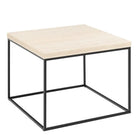 Barossa Large Square Coffee Table Light Oak & Black - Price Crash Furniture