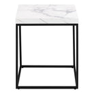 Barossa Square Coffee Table White Marble Effect & Black Base - Price Crash Furniture