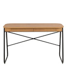 Blueton Designer 2 Drawer Office Desk In Black & Oak - Price Crash Furniture