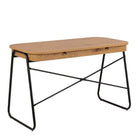 Blueton Designer 2 Drawer Office Desk In Black & Oak - Price Crash Furniture