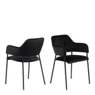 Lima Dining Chair With Armrest In Black Set Of 2 - Price Crash Furniture