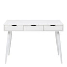 Neptun 3 Drawer Office Desk In White - Price Crash Furniture
