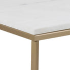 Alisma Coffee Table With White Marble Effect Top - Price Crash Furniture