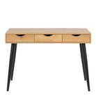 Neptun 3 Drawer Office Desk In Oak - Price Crash Furniture