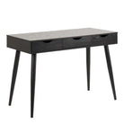 Neptun 3 Drawer Office Desk In Black - Price Crash Furniture