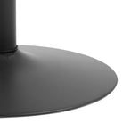 Ibiza Small Round Café Table - Black Ash Top & Black Base - Price Crash Furniture