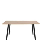 Cenny 160 cm Dining Table In Oak & Black - Price Crash Furniture