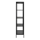 Newcastle Tall 2 Door Display Cabinet In Matt Black - Price Crash Furniture