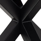 Heaven 110cm Small Round Dining Table With Black Marble Top - Price Crash Furniture