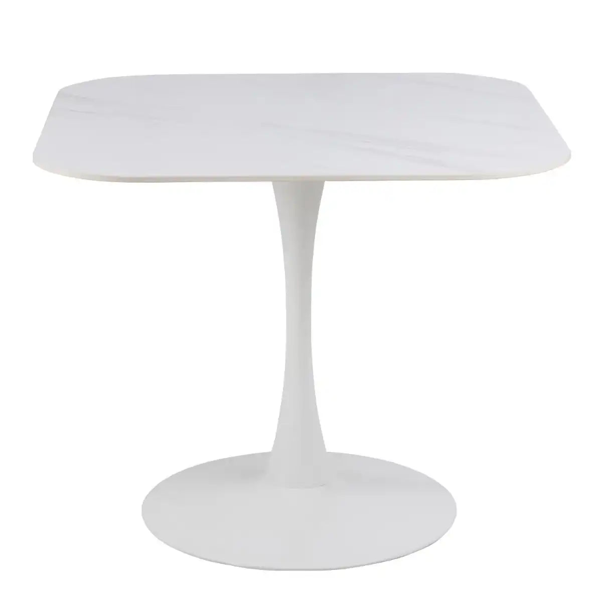 Malta Small Ceramic Square Dining Table In White - Price Crash Furniture