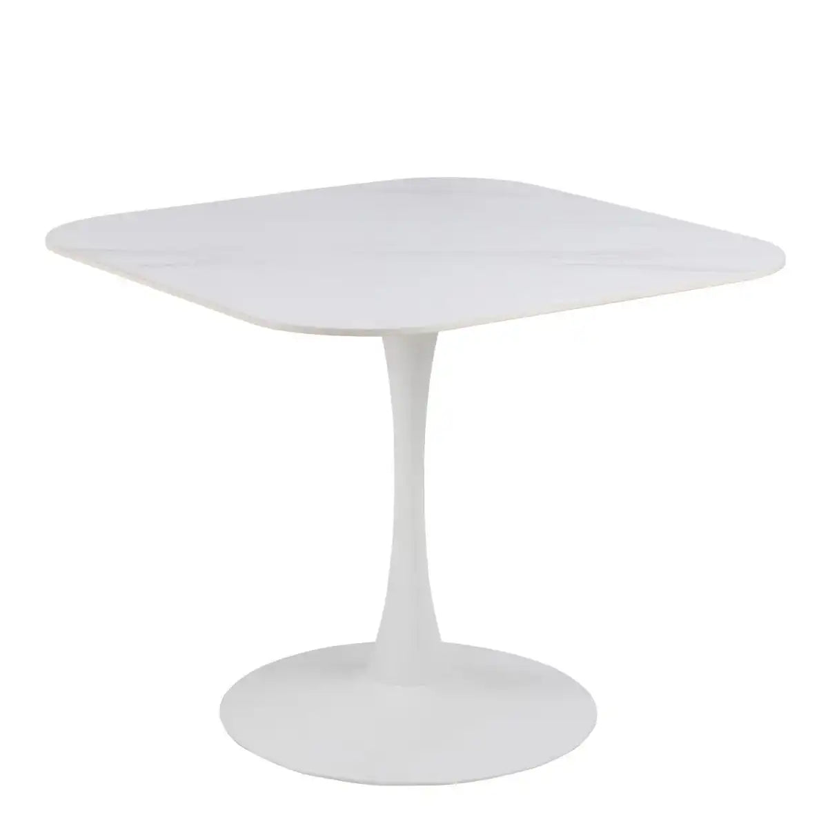 Malta Small Ceramic Square Dining Table In White - Price Crash Furniture