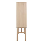 Linley Cabinet With 2 Doors And 4 Shelves In White Oak - Price Crash Furniture