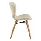 Batilda Dining Chairs With Cream Fabric And Oak Set Of 2 - Price Crash Furniture