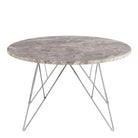 Prunus Round Coffee Table With Grey Brown Marble Top - Price Crash Furniture