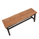 Corona Black Bench seat - live edge large dining bench - Price Crash Furniture